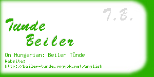 tunde beiler business card